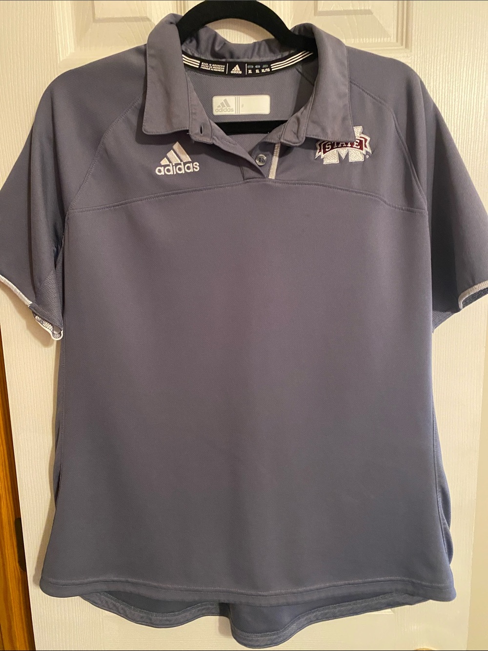 adidas Gray Women's Polo with Mississippi State Patch